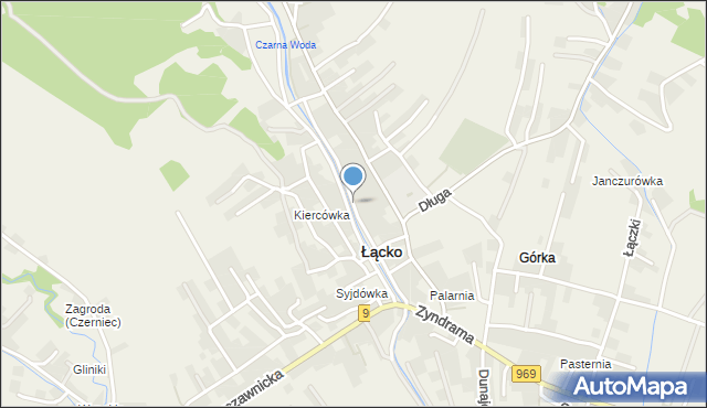 Łącko powiat nowosądecki, Łącko, mapa Łącko powiat nowosądecki