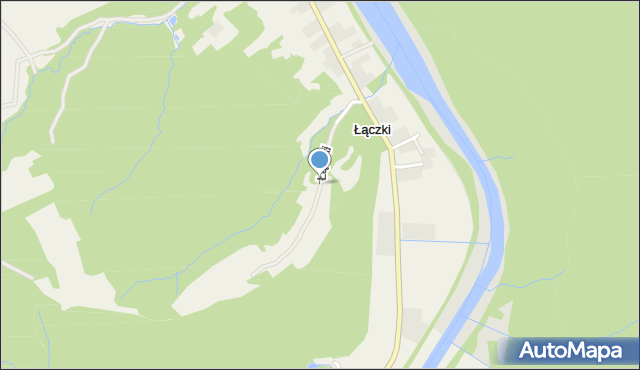 Łączki gmina Lesko, Łączki, mapa Łączki gmina Lesko