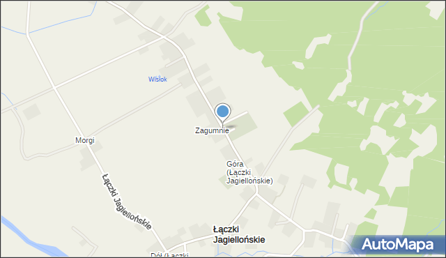 Łączki Jagiellońskie, Łączki Jagiellońskie, mapa Łączki Jagiellońskie