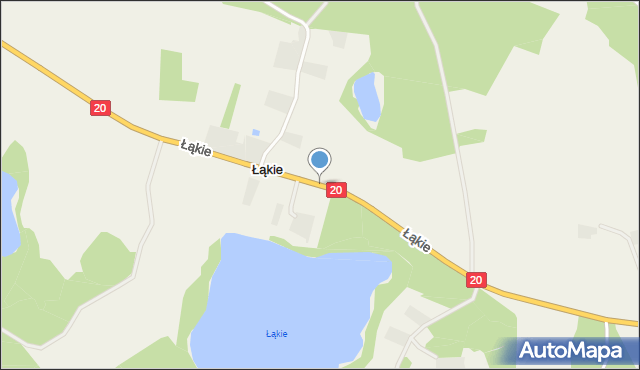 Łąkie gmina Studzienice, Łąkie, mapa Łąkie gmina Studzienice