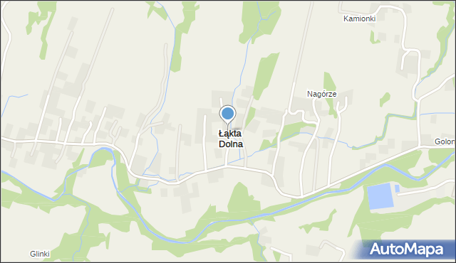 Łąkta Dolna, Łąkta Dolna, mapa Łąkta Dolna