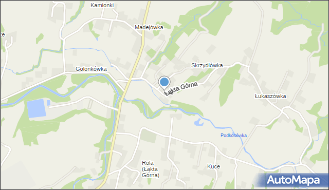 Łąkta Górna, Łąkta Górna, mapa Łąkta Górna