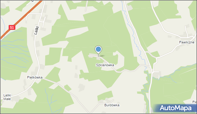 Laliki, Laliki-Szklanówka, mapa Laliki