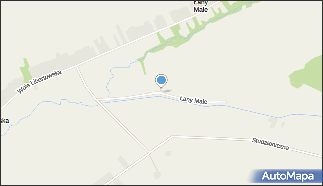 Łany Małe, Łany Małe, mapa Łany Małe