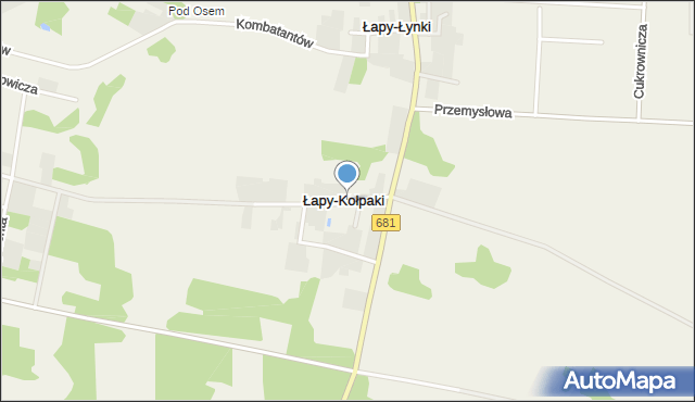 Łapy-Kołpaki, Łapy-Kołpaki, mapa Łapy-Kołpaki