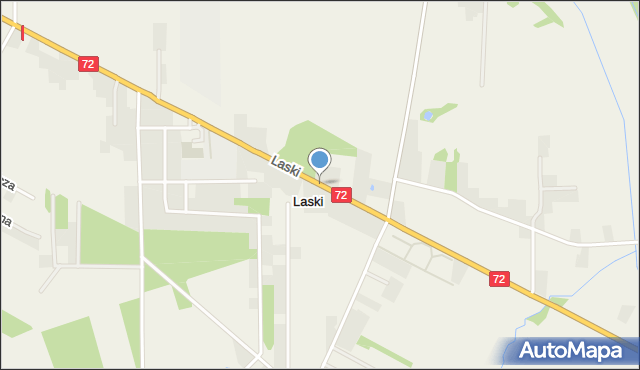 Laski gmina Przykona, Laski, mapa Laski gmina Przykona