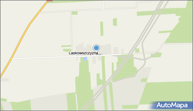 Laskowszczyzna gmina Siemiatycze, Laskowszczyzna, mapa Laskowszczyzna gmina Siemiatycze