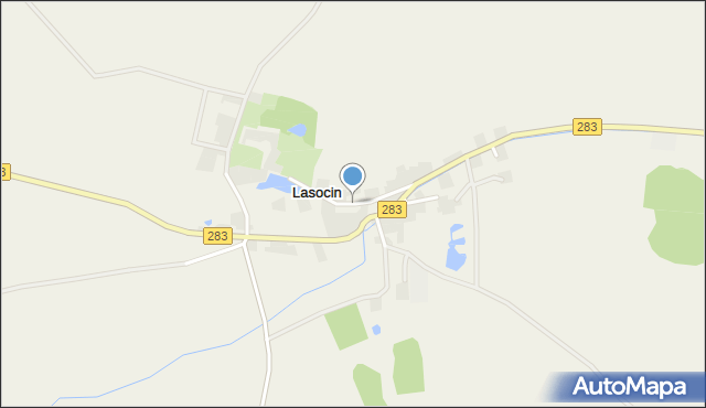 Lasocin gmina Kożuchów, Lasocin, mapa Lasocin gmina Kożuchów