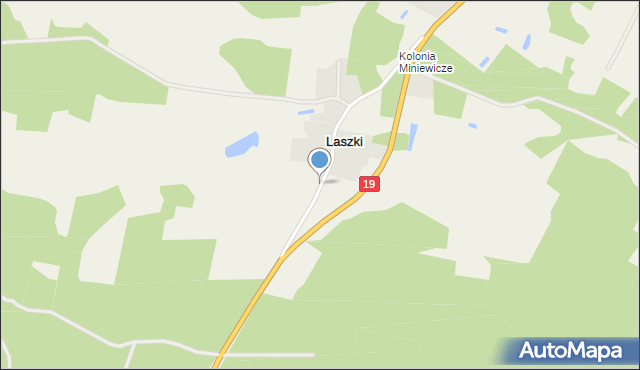 Laszki gmina Zabłudów, Laszki, mapa Laszki gmina Zabłudów