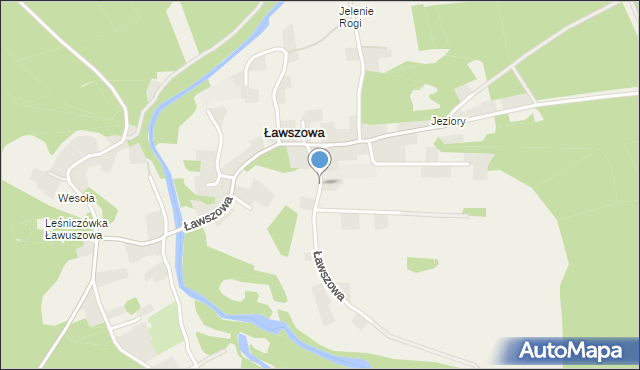 Ławszowa, Ławszowa, mapa Ławszowa