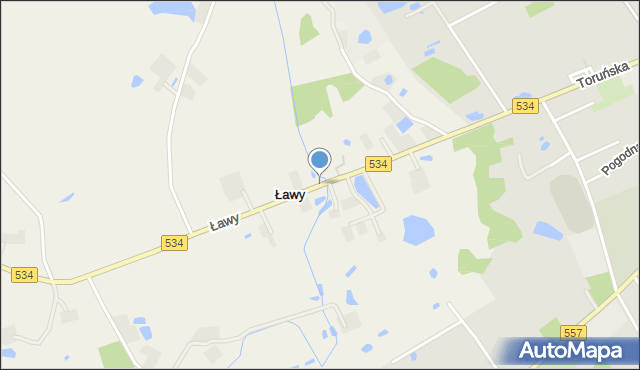 Ławy gmina Rypin, Ławy, mapa Ławy gmina Rypin