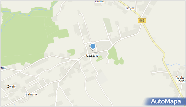 Łazany, Łazany, mapa Łazany