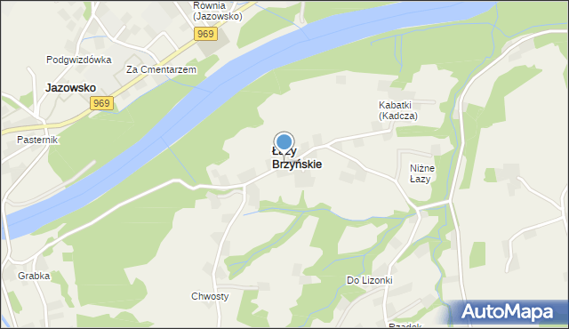 Łazy Brzyńskie, Łazy Brzyńskie, mapa Łazy Brzyńskie