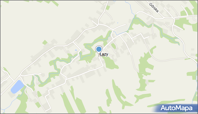 Łazy gmina Rzezawa, Łazy, mapa Łazy gmina Rzezawa