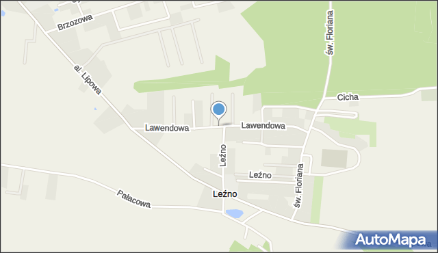 Leźno, Lawendowa, mapa Leźno