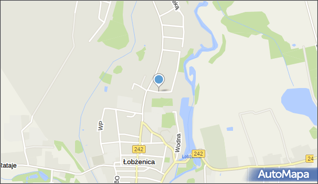 Łobżenica, Łączna, mapa Łobżenica