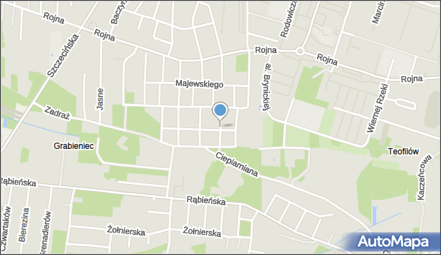 Łódź, Laserowa, mapa Łodzi