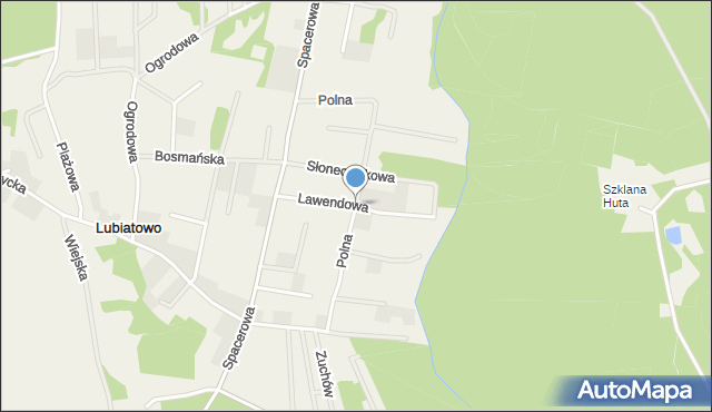 Lubiatowo gmina Choczewo, Lawendowa, mapa Lubiatowo gmina Choczewo
