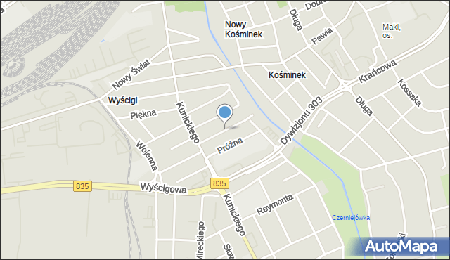 Lublin, Łazienkowska, mapa Lublina