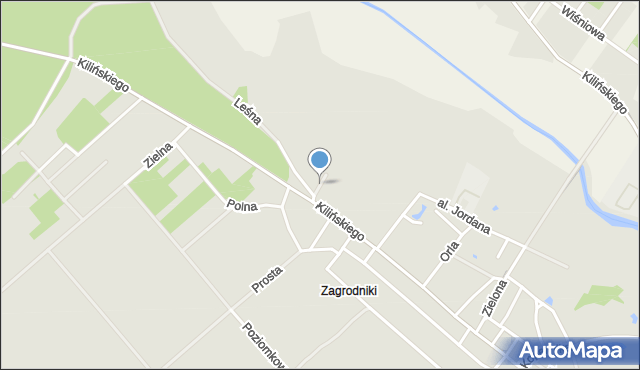 Lutomiersk, Łąkowa, mapa Lutomiersk