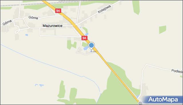 Mazurowice, Łąkowa, mapa Mazurowice