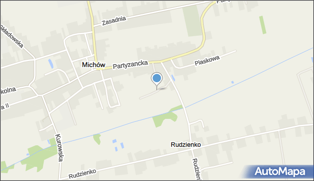 Michów powiat lubartowski, Łąkowa, mapa Michów powiat lubartowski