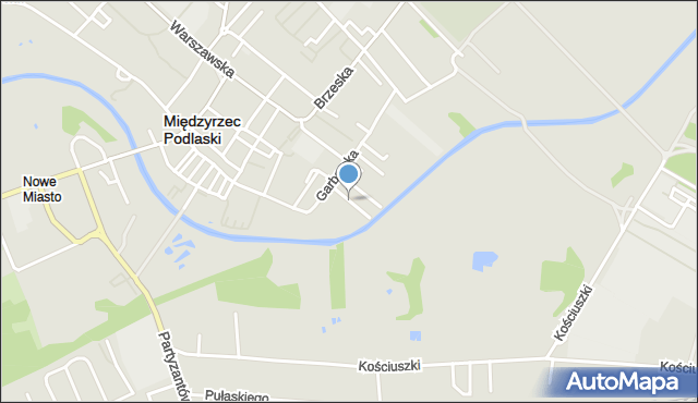 Międzyrzec Podlaski, Łąkowa, mapa Międzyrzec Podlaski