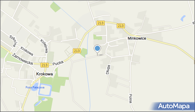 Minkowice gmina Krokowa, Łąkowa, mapa Minkowice gmina Krokowa