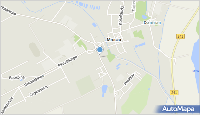 Mrocza, Łabędzkiego, mapa Mrocza