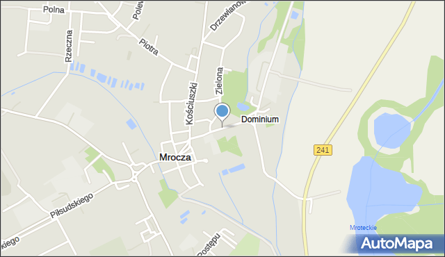 Mrocza, Łąkowa, mapa Mrocza