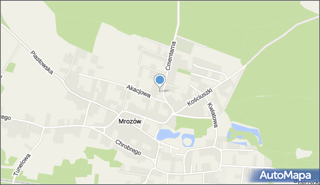 Mrozów, Lawendowa, mapa Mrozów