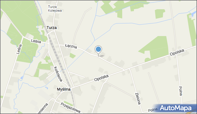 Myślina, Łączna, mapa Myślina