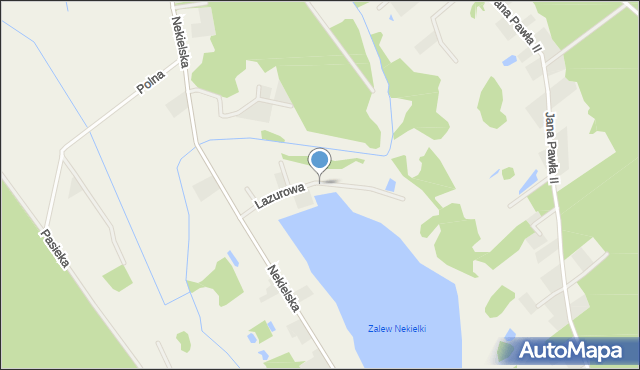 Nekielka, Lazurowa, mapa Nekielka