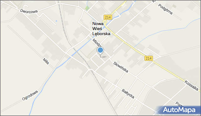 Nowa Wieś Lęborska, Lawendowa, mapa Nowa Wieś Lęborska