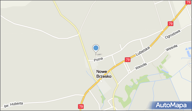 Nowe Brzesko, Łąkowa, mapa Nowe Brzesko