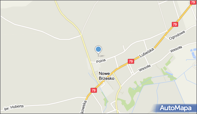 Nowe Brzesko, Łąkowa, mapa Nowe Brzesko