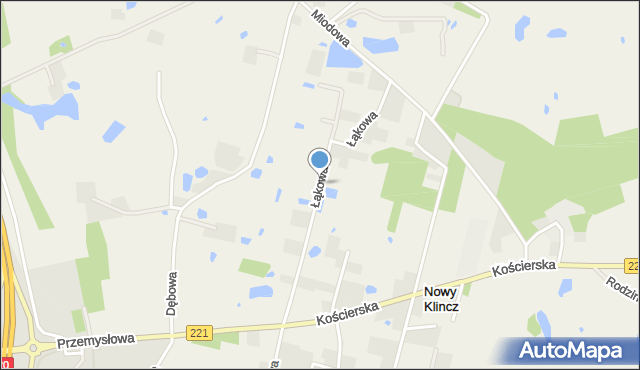Nowy Klincz, Łąkowa, mapa Nowy Klincz