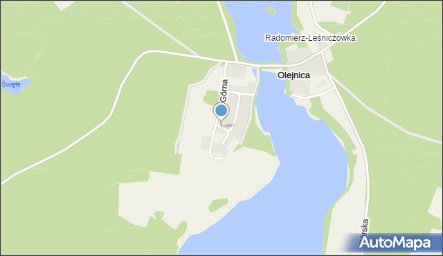 Olejnica, Łąkowa, mapa Olejnica