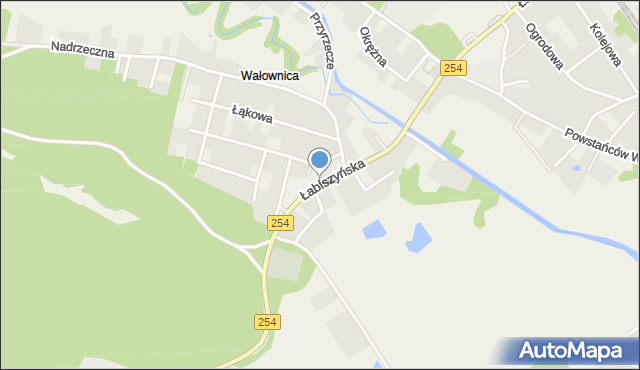 Olimpin, Łabiszyńska, mapa Olimpin