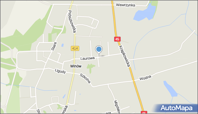 Opole, Laurowa, mapa Opola