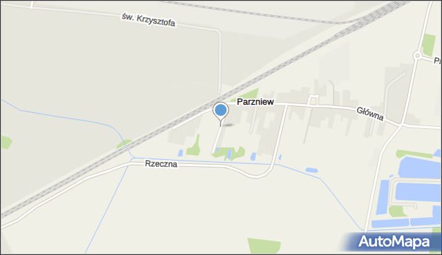 Parzniew, Łąkowa, mapa Parzniew