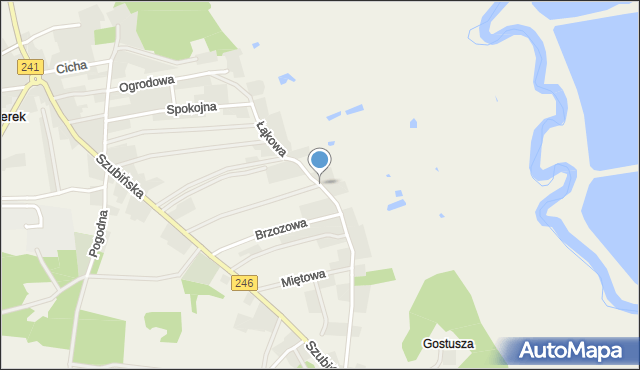 Paterek, Łąkowa, mapa Paterek