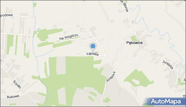 Pękowice, Łąkowa, mapa Pękowice