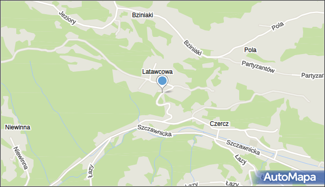 Piwniczna-Zdrój, Latawcowa, mapa Piwniczna-Zdrój