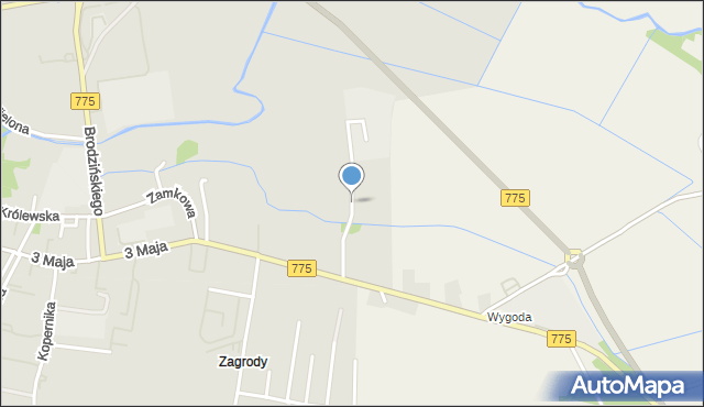 Proszowice, Łąkowa, mapa Proszowice