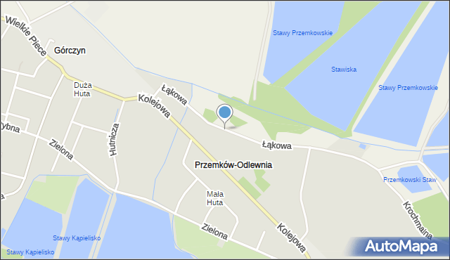 Przemków, Łąkowa, mapa Przemków