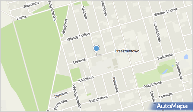 Przeźmierowo, Łanowa, mapa Przeźmierowo