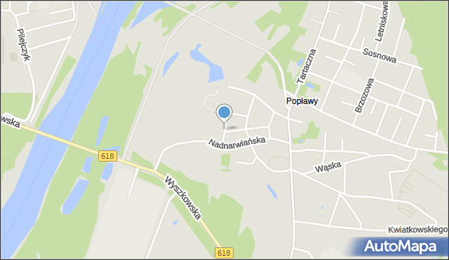 Pułtusk, Łąkowa, mapa Pułtusk