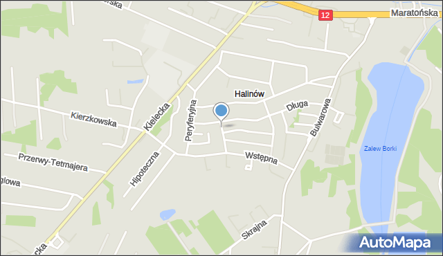 Radom, Lazurowa, mapa Radomia