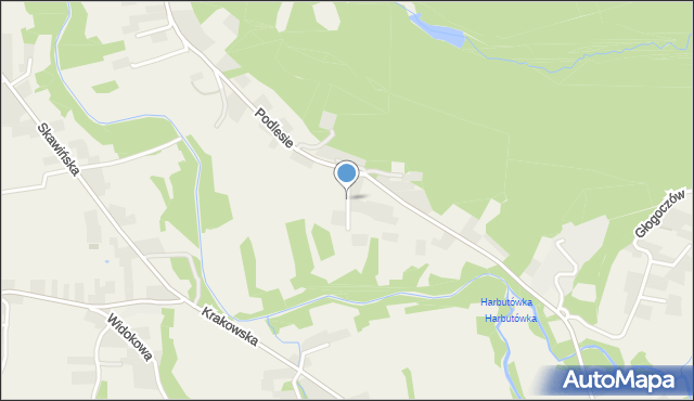 Radziszów, Łąkowa, mapa Radziszów